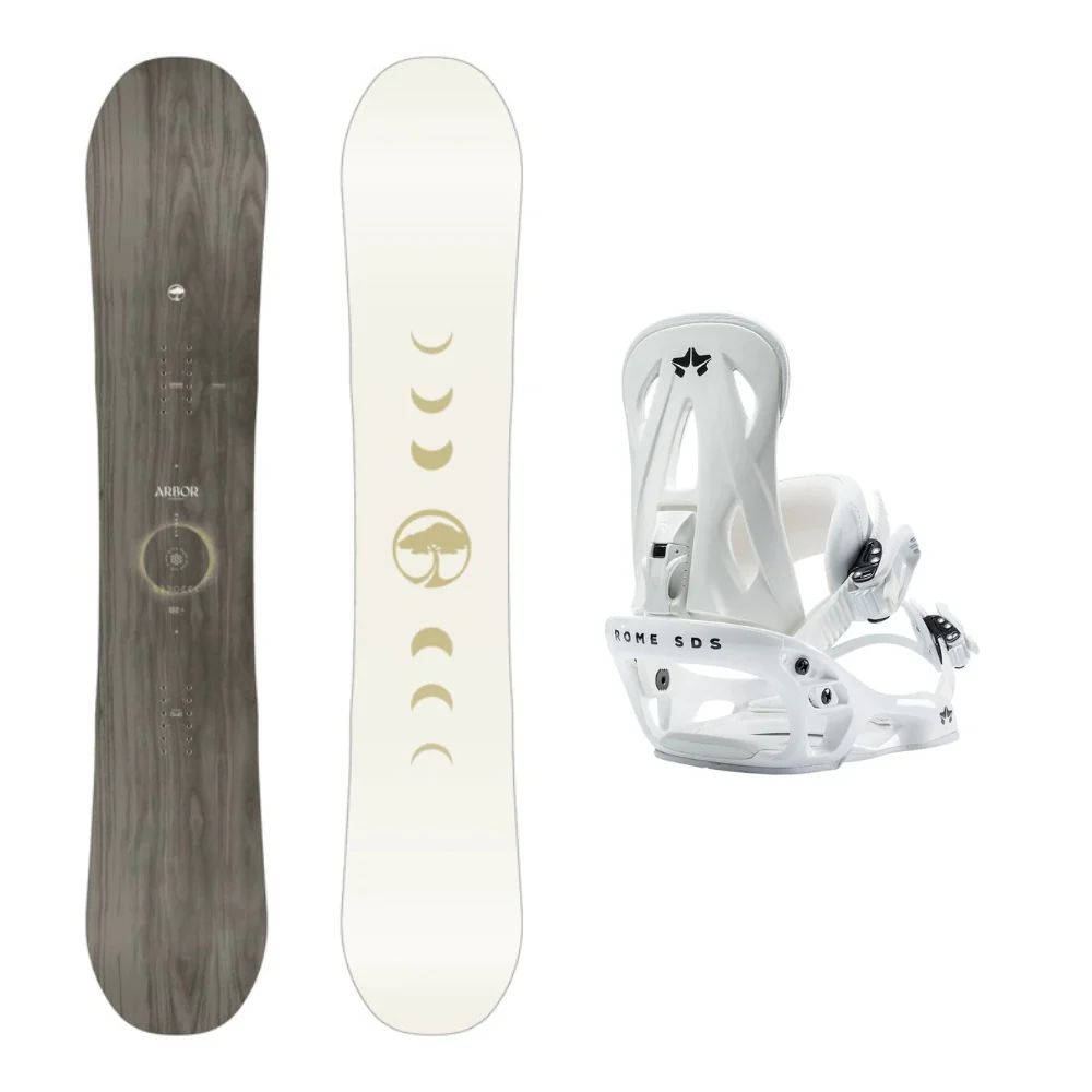 Arbor Mantra Snowboard 2026 With Rome Shift Bindings